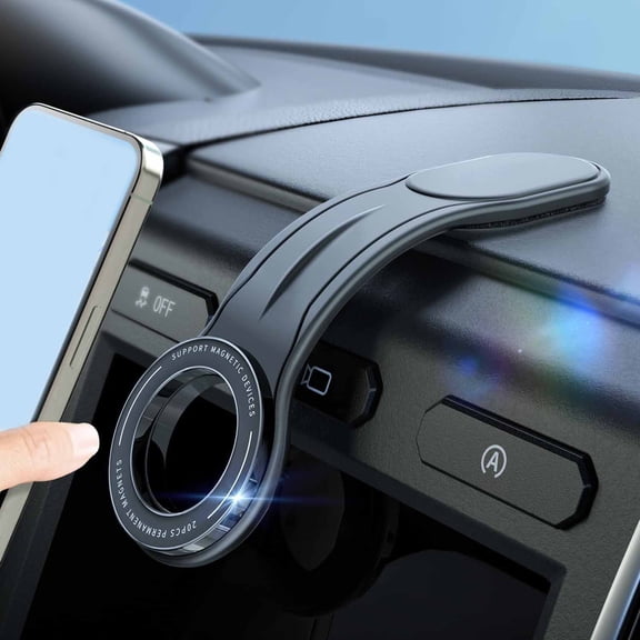 RIONIMA for Car Mount Detachable,Bendable Aluminum Arm Magnetic Phone Holder for Car【20 Strong Magnets】 Cell Phone Mount for Car Dash Fit 17 16 15Mini Safe Accessories