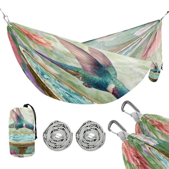 Portable Outdoor Camping Hammock Travel Hammock Ideal for Backpacking, Hiking, and Travel The Graceful Hummingbird