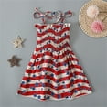 thumbnail image 5 of pop seller Independence Day Cute Dress For Girls Adjustable Tie Shoulder Dress Smocked Strapless Girl Dress, 5 of 9