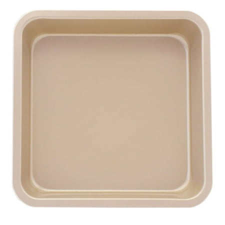 

1 Pc 9 Inches Square Oven Toast Box Carbon Steel Cake Baking Pan Non-stick Bread Baking Tray Household Bakeware for Home Kitchen (Golden)