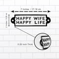 thumbnail image 2 of Metal Happy Wife Happy Life Cast Iron Sign Home Decor Metal Wall Art Funny Gifts, 2 of 8