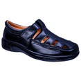 thumbnail image 1 of Huarache Piel Borrego Enco Footwear Cómodo Huarache para Pie Descanso Confort N04 Negro, 1 of 6