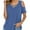Blue, variant on Womens Summer Shirts V Neck Criss Cross Cold Shoulder Tops Blouse