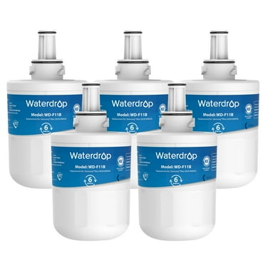 Waterdrop DA29-00003G Refrigerator Water Filter, Replacement for Samsung® DA29-00003G, DA29-00003B, DA29-00003A, Aqua-Pure Plus, HAFCU1, RFG237AARS, FMS-1, RS22HDHPNSR, RSG257AARS, WSS-1, 5 Filter