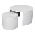 thumbnail image 1 of Carolina Sable 30" Round Nesting Coffee Table in Whitewash, 1 of 9