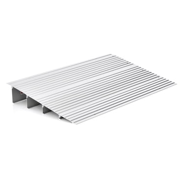 Gymax 4'' Door Threshold Ramp Aluminum Adjustable Rise Entry Ramp for Wheelchair
