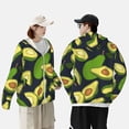 thumbnail image 5 of Picia Fresh Avocado Women's Men's UPF 50+ Sun Protection Hoodie Shirt Long Sleeve SPF Fishing Outdoor UV Hiking Lightweight Shirts-, 5 of 9
