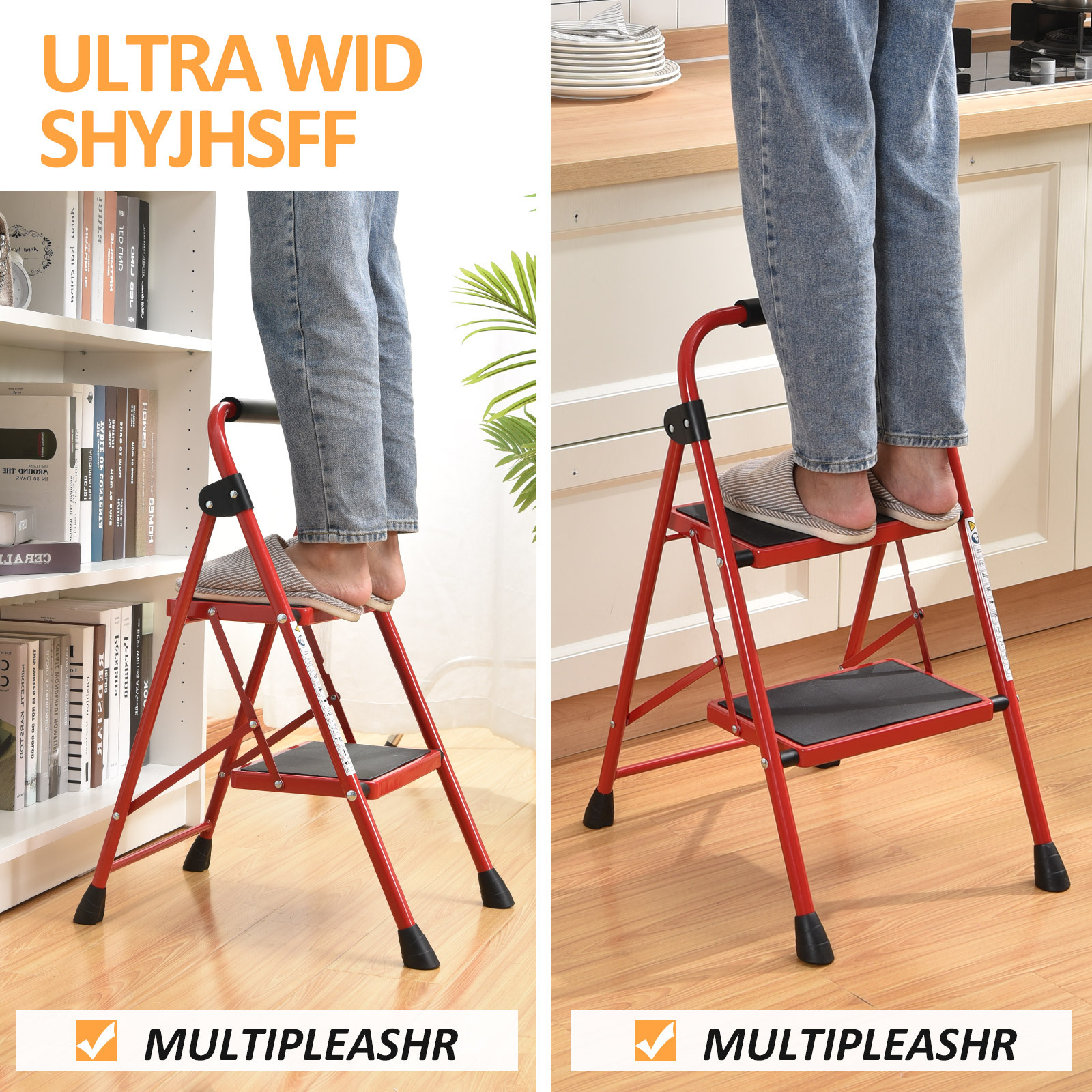KINGRACK 2-Step Folding Ladder with Handgrip photo 5