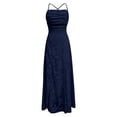 thumbnail image 3 of 2026 New Long Floral Bridesmaid Dresses Cowl Neck Lace Prom Dress Maxi A Line Fomal Evening Gownf or Women, Mother of The Bride Dresses(Navy,M), 3 of 3