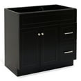 thumbnail image 6 of Ariel Hamlet 36 In. Left Offset Single Sink Base Cabinet In Black, 6 of 9