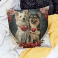 thumbnail image 2 of BANET Dog Pillow Covers - Dogs with Heart Shape Pillow Cases Romantic Love Pillowcases Valentines Cushion Case White, 2 of 5
