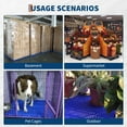 thumbnail image 7 of EcoSummer 6 Pack Interlocking Plastic Pallets 11.8"x23.6", Waterproof Drainage Floor Tiles, Non-Slip Grid Mats for Garage, Basement, Indoor Outdoor Use, Blue, 7 of 7