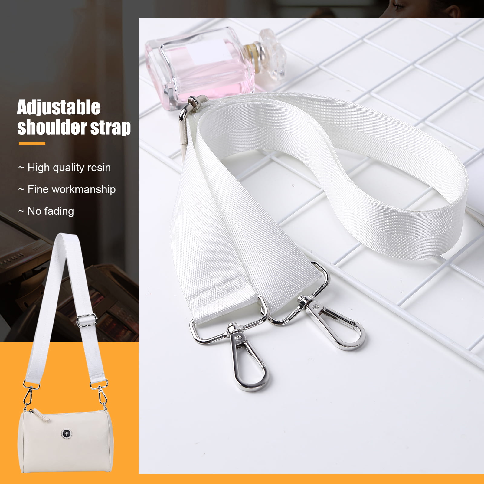 Kismis 1Pc/2Pcs Wide Shoulder Strap - Replacement Handbag Straps Purse Strap  Adjustable Crossbody Bag Straps With Metal Swivel Hooks For Shoulder Bags  Canvas Bag Handbag