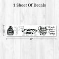 thumbnail image 4 of Bathroom Wall Decals - Black Vinyl Stickers for Walls Mirror Shower | Bathroom Rules | Looking Good | Wash Your Hands, 4 of 5