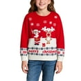 thumbnail image 1 of SGMVNU Chandail de Noël pour Filles avec Motif Festif des Fêtes Chandail à Col Roulé à Manches Longues Confortable pour Rassemblements Vêtements de Noël Taille 5-6 Ans Rouge, 1 of 9