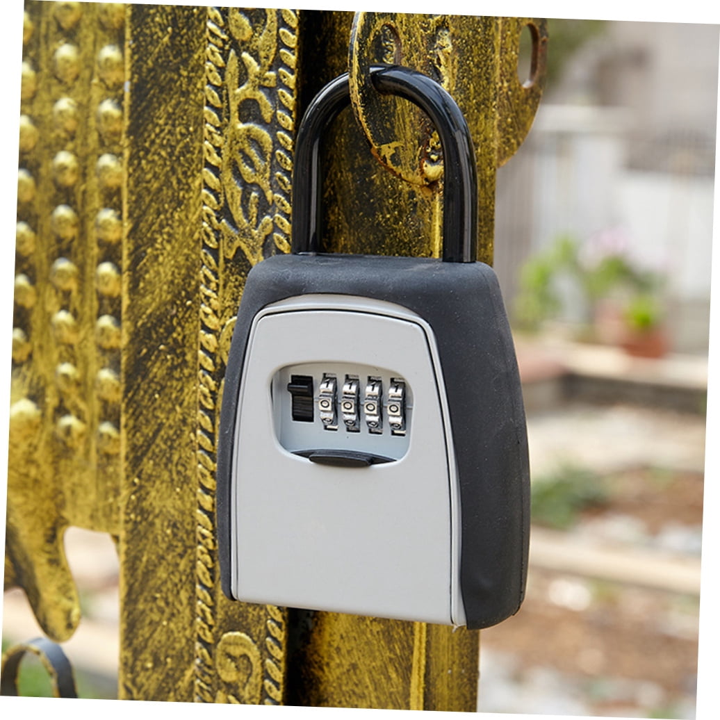 IBASETOY Wall Mounted Key Safe Lock Box 4 Digit Combination Storage Metal Lock Box Assorted Color