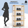 thumbnail image 2 of Magshion Modern 55" 4-Tier Transparent Display Cabinet with Acrylic Flip Door, Floor Standing Showcase Bookshelf, Curio Cabinet Collection Display Case for Living Room Bedroom Home Office, Natural, 2 of 8