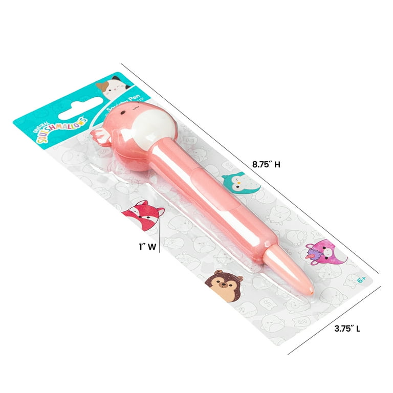 Squishmallows Archie the Axolotl Tween Pink Squishy Pen, 1 Pack