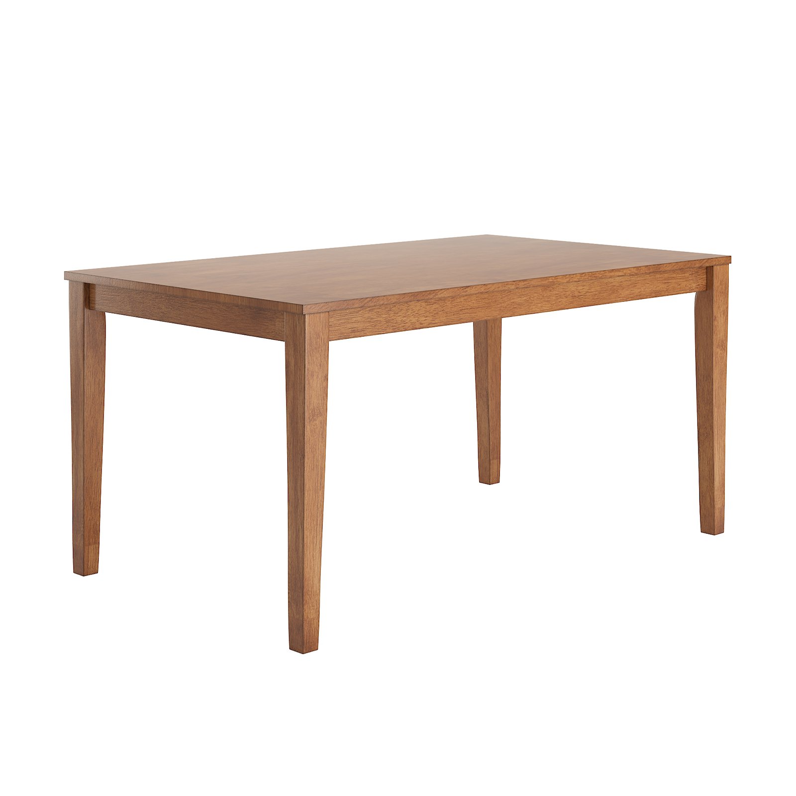 Lexington 6-Piece Dining Set with 60 Dining Table, Bench and 4 Slat Back Chairs, Oak