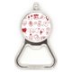 thumbnail image 1 of El día de San Valentín vino Pajaro Love Heart Acero inoxidable Metal cerveza tapa sacacorchos, 1 of 3