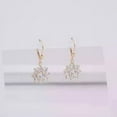 thumbnail image 3 of 2.00 CT Round Cut Moissanite Flower Drop Dangle Earrings 14K Yellow Gold Plated, 3 of 4