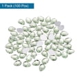 thumbnail image 3 of Uxcell 100Pcs Gemas Acrílicas de Fondo Plano en Forma de Gota de Agua 10x14mm Rhinestones Verde Claro, 3 of 4