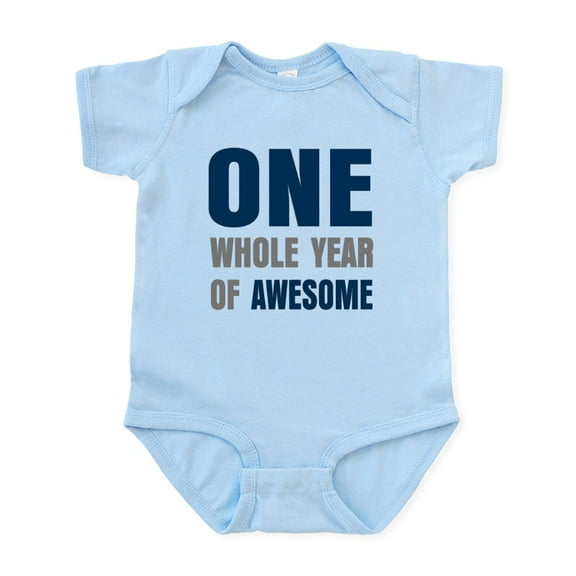 CafePress - One Year Awesome Body Suit - Baby Light Bodysuit, Size Newborn - 24 Months