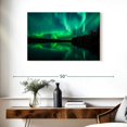 thumbnail image 3 of Elephant Stock Mystic Aurora Wall Art - Horizontal Canvas Wall Art - Living Room Wall Decor - Nature Canvas - Teal And Black Decor - 36" x 24", 3 of 8