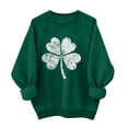 thumbnail image 6 of Posijego Womens St Patricks Day Sweatshirts Spring Clothes Crew Neck Casual Long Sleeve Printed Pullover Tops, 6 of 7