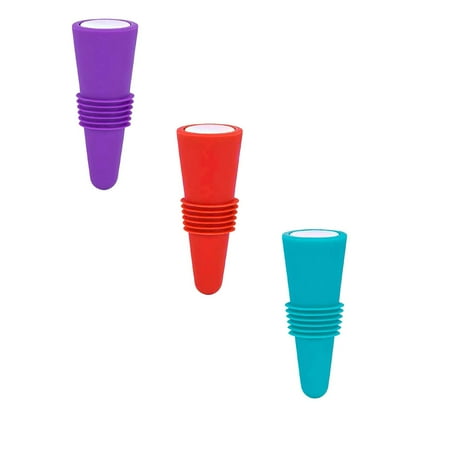 

Bottle Stopper Color Silicone + Stainless Steel Stopper Beverage Bottle Stopper 2PCS Cork Stoppers Christmas Bottle Stopper Vacuum Reusable Corks Sparkling Bottle Stopper Corks for Bottles Liquor