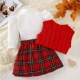 thumbnail image 5 of Zshosam Infant Girl Dress Girls Dress Crew Neck Long Sleeve Fall Casual Dresses Size 1T 2T,(Red 1-2 Years), 5 of 9