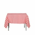 thumbnail image 6 of Efavormart 70" Square Red & White Checkered Wholesale Gingham Polyester Linen Picnic Restaurant Dinner Tablecloth, 6 of 8