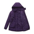 thumbnail image 5 of Womens Thicken Puffer Winter Coat Insulated Hooded Parka Jacket Warm Mid-Length Winter Windproof Coat with Pockets, 5 of 7