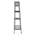 thumbnail image 2 of SamyoHome 4-Tier Bookcase Bookshelf Ladder Storage Rack Wire Shelving,Black, 2 of 10