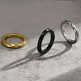 thumbnail image 2 of 3mm Silver/Gold/Black Mobius Ring Women's Stainless Steel Wedding Band Size 7-12, 2 of 8