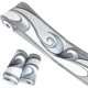 thumbnail image 1 of ELLE.Decorative Wall Sticker Wave Pattern Silver Gray 10 cm x 9 m, 1 of 5