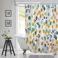 thumbnail image 3 of Long 72"x84" Abstract Bright Watercolor Colorful Spots Shower Curtain Set with Hooks,Abstract Ivory Color Background Bathroom Curtain,Waterproof Washable Fabric for Bathroom Decor, 3 of 6