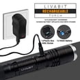 thumbnail image 2 of LIVABIT - Rechargeable Ultra Bright LED 800 LM Torch - Ultra Bright Flashlight Torch - High Lumen, Zoomable, 5 Modes, Water-Resistant - Perfect for Camping, Biking & Home Purposes, 2 of 8