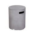 thumbnail image 3 of Afterglow 16" Propane Tank Cover Table, Round Tank Container Fits Standard 20 lb Cylinder Bottle Storage Box Hideaway Table, Gas Tank Holder for Outdoor Gas Fire Pits, Gray, 3 of 8