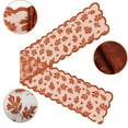 thumbnail image 4 of Thanksgiving Table Runner Orange Golden Maple Leaf Lace Design 72 in x 13 in For Family Dining Table And Restaurant Decor, 4 of 6