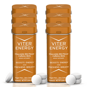Viter Energy Mints 40mg Caffeine & B Vitamins, Chocolate Mint - 120 Count (6 Pack)