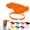 Orange, variant on Funny 3D Visor Fun Sun Visor Palm Shaped Sun Visor Hands Free Hand Shade Hat Hand Shadow Hat Palm Sized Sun Hat Adjustable Headband for Outdoor Use