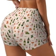 thumbnail image 1 of Fotbe Wine Bottles With Grapes Shorts Sin Costuras – Shorts Deportivos de Cintura Alta para Mujer, Elásticos para Gimnasio, Yoga, Running o Ciclismo-Small, 1 of 8