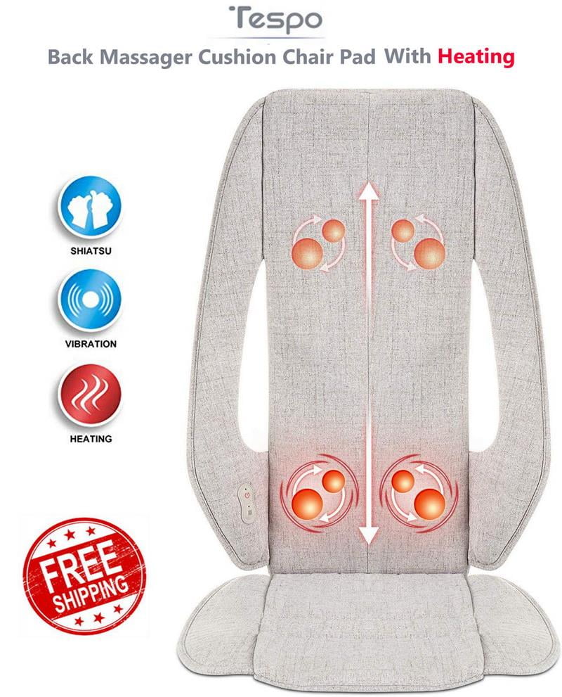 Back Massager Cushion Chair Pad Shiatsu Deep Tissue Kneading with