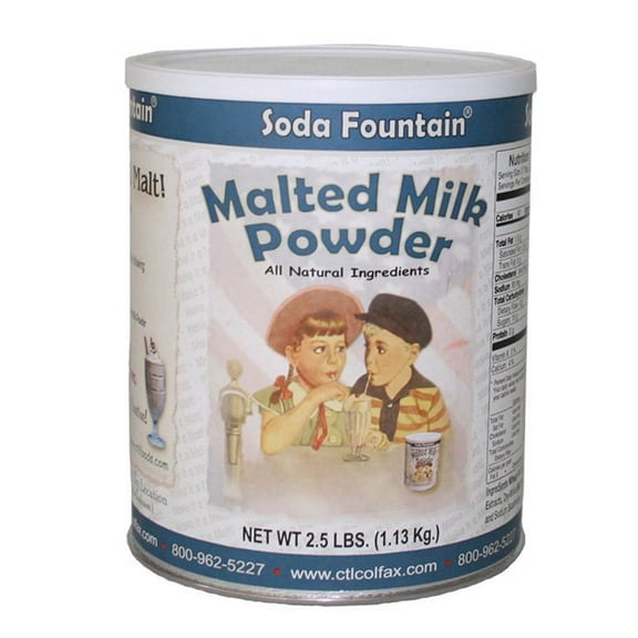 Soda Fountain Malted Milk Powder 2.5 Lb. (Single) - Malt Powder for Ice Cream and Baking - Made in Wisconsin