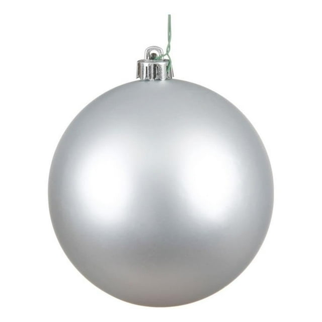 Adorno Navideño Vickerman Bola Mate Plateada x12