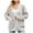 Gray, variant on Women's Open Front Knit Cardigan Sweater Long Sleeve Casual Loose Fit Chunky Knitwear with Pockets