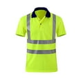 thumbnail image 2 of Mens Shirts High Visibility Quick Dry Pullover Hi Vis Reflective Short Sleeve Sweat Tops Hawaiian Shirt for Men Yellow XXXL, 2 of 5