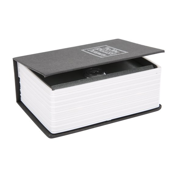 Coffre-fort de Livre Boîte à Combinaison avec Clé Coffre-Fort Secret Cache-Argent Coffre à Bijoux Contenants Boîte à Serrure en Métal Déguisée Faux Livre Dissimulation Meuble Étui Creux