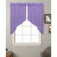 thumbnail image 2 of Lavender Burlap Texture Swag Valances for Windows, Farmhouse Vintage Lavender Rod Pocket Sheer Valances for Small Windows, Swag Toppers Light Filtering for Kitchen Living Room 2 Panels 36''x36'', 2 of 6